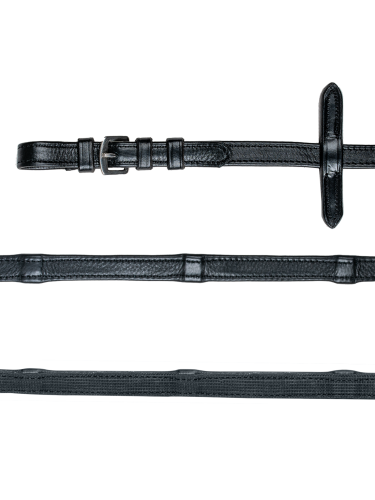 Rubber-Leather Reins Waldhausen
