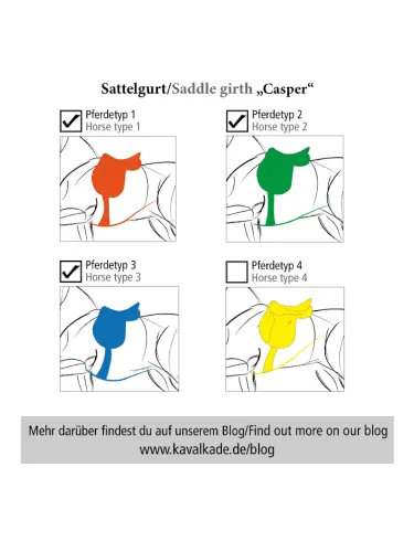 Girth Oiled Leather Casper Fur Elastic Kavalkade