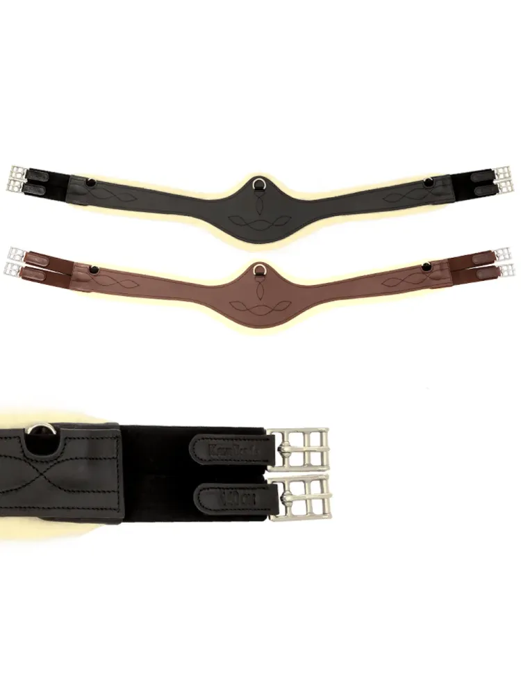 Girth Oiled Leather Casper Fur Elastic Kavalkade