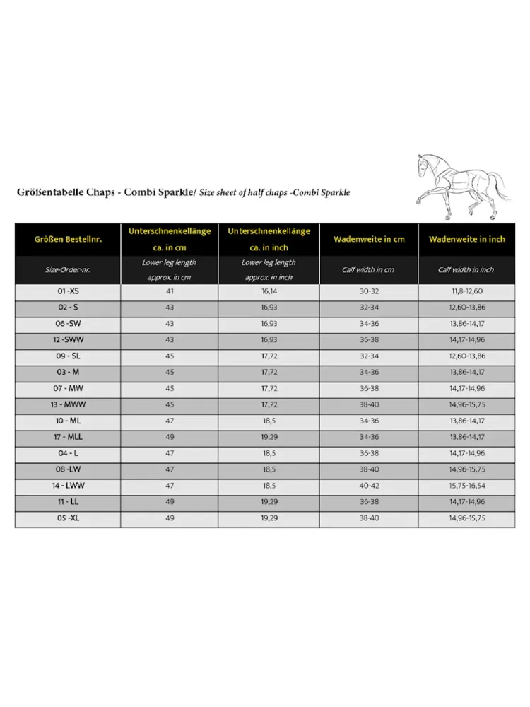 Half chaps Combi Sparkle Kavalkade