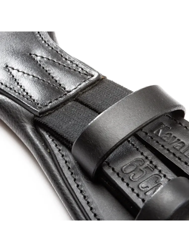 Short girth Oiled Leather Casper Elastic Kavalkade