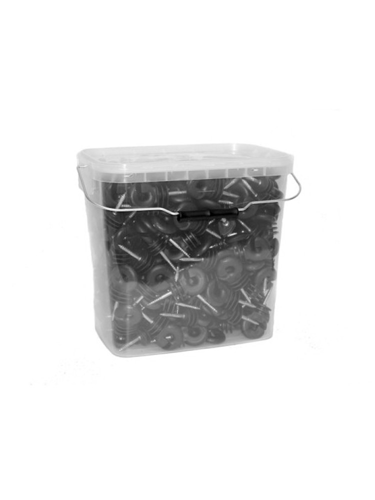 Extra strong ring insulators in a bucket 250 pcs + insulator installation tool