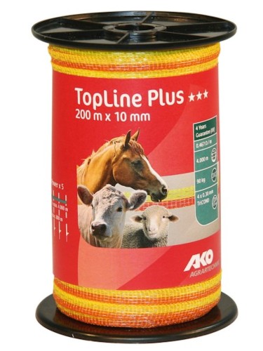 Tape TopLine Plus Yellow/orange 10mm/200m AKO
