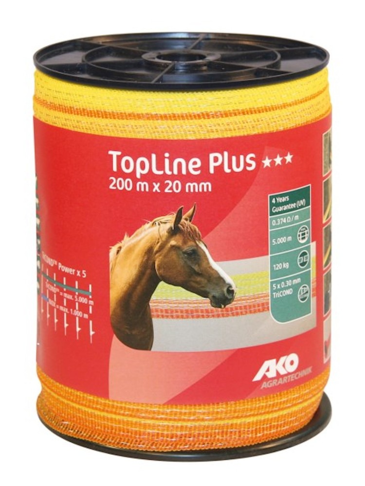 Tape TopLine Plus Yellow/orange 20mm/200m AKO