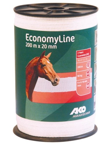 Tape EconomyLine White 20mm/200m AKO