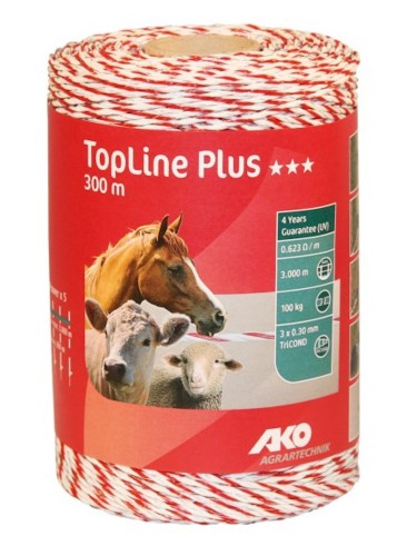 Poly Wire TopLine Plus White/red 300m AKO