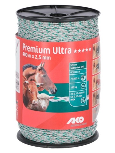 Poly Wire Premium Ultra White/green Ø2.5mm/400m AKO