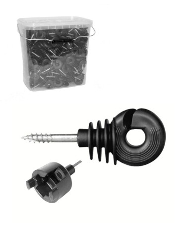 Extra strong ring insulators in a bucket 250 pcs + insulator installation tool