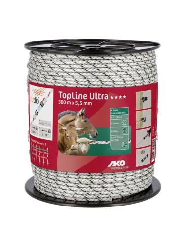 Rope TopLine Ultra White/black Ø5.5mm/300m AKO