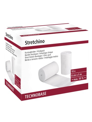 Stretch Bandage Stretchino 8cmx5m Technobase 10pcs