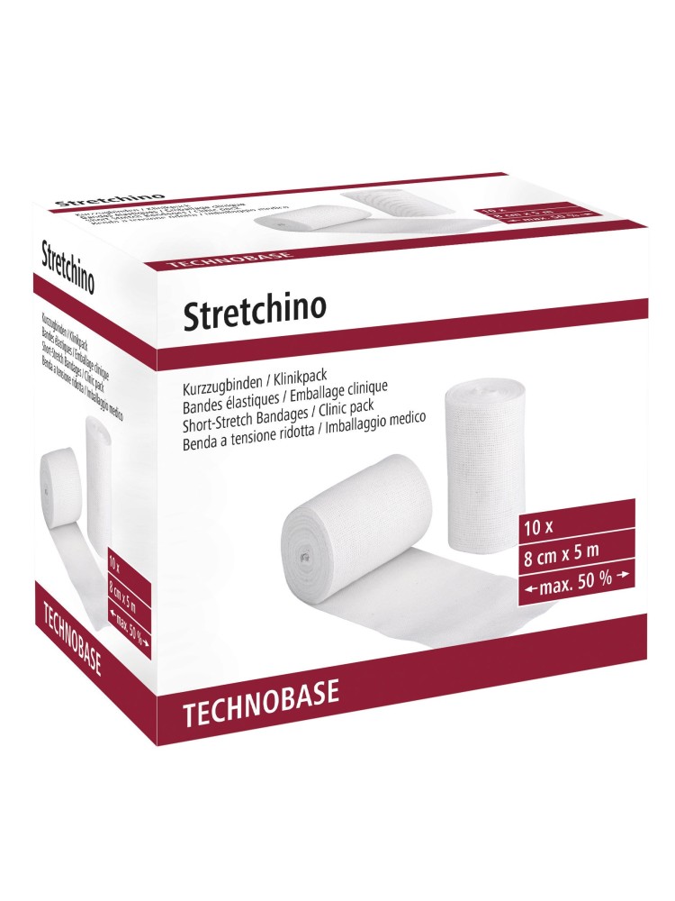 Stretch Bandage Stretchino 8cmx5m Technobase 10pcs