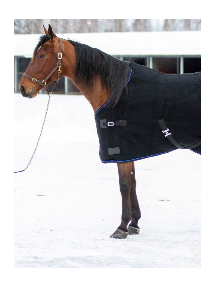 Wool rug Svart Heavy Wool black-navy Wahlstén