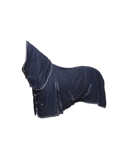 Fullneck fleece rug Gozo Navy Wahlstén